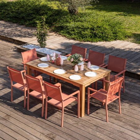 Salon de jardin avec table et chaise